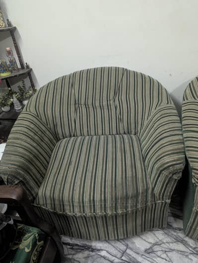 Urgent Sale 5 Seater Sofa Set with heavy wooden frame