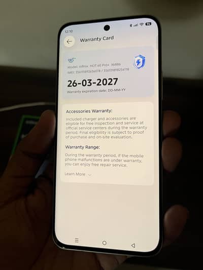 Infinix Hot 60 Pro Plus with 6 months warranty