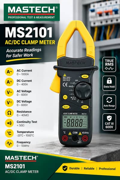MS2101 MASTECH Digital AC/DC Clamp Meter 1000A In Pakisatn