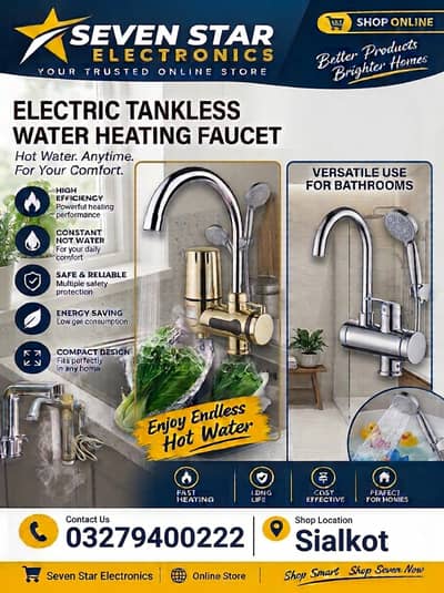 Electric Water Heater | Instant Hot Water Tap |Electric Geyser I SEVL