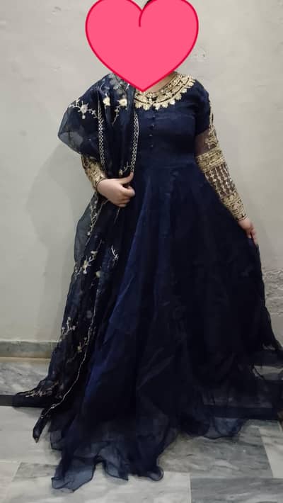 blue long maxi for weeding wear