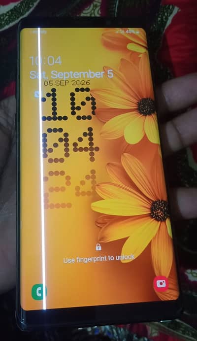 Galaxy Note 08 mobile hai just ik line hai bus 6/64