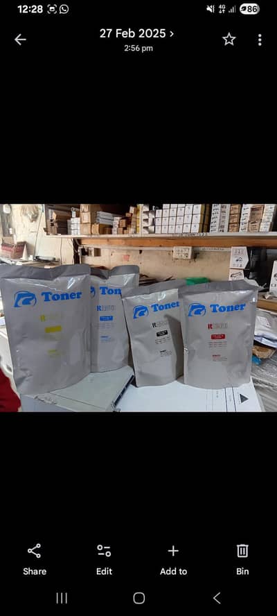 Toners and parts
