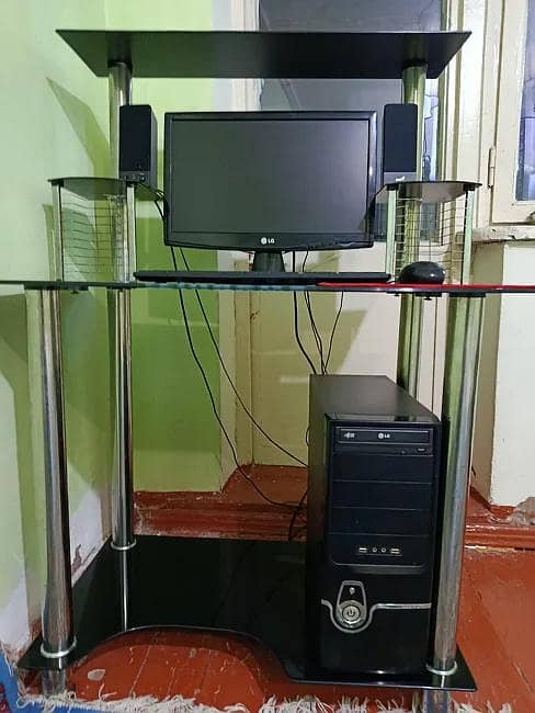 computer glass table 0