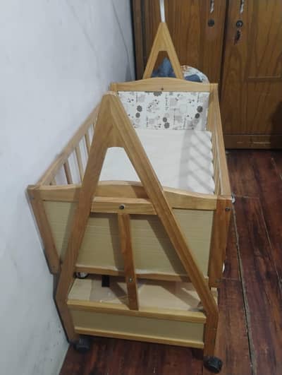 Wooden Baby Jhula / Cot For Sale - Rs. 22000