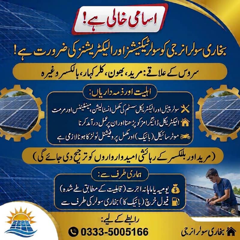 Electricians required 0