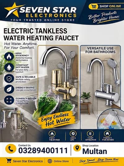 Electric Water Heater | Instant Hot Water Tap |Electric Geyser I SEVL