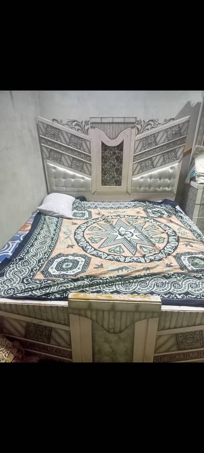 Bed with mattress