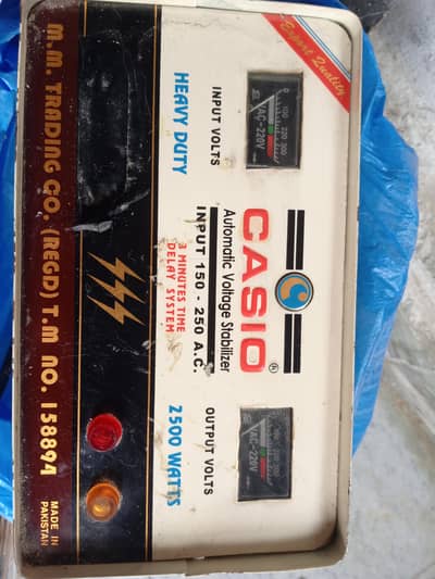 Casio stabilizer 150 volt in out 250 ac