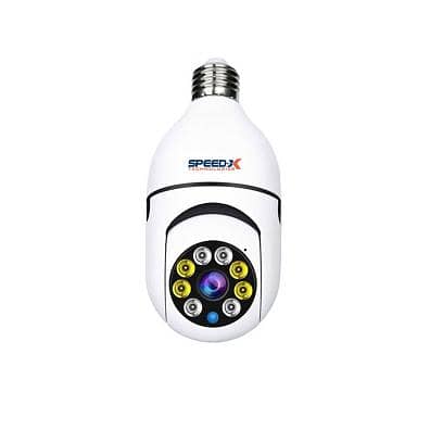 Speed-x Sp-e27 Bulb Camera 1080p Wifi 360 Degree Night Vision V380 App