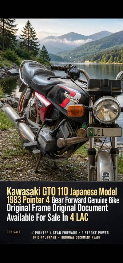 Kawasaki GTO 110 model 1983 pointer  4 gear forward