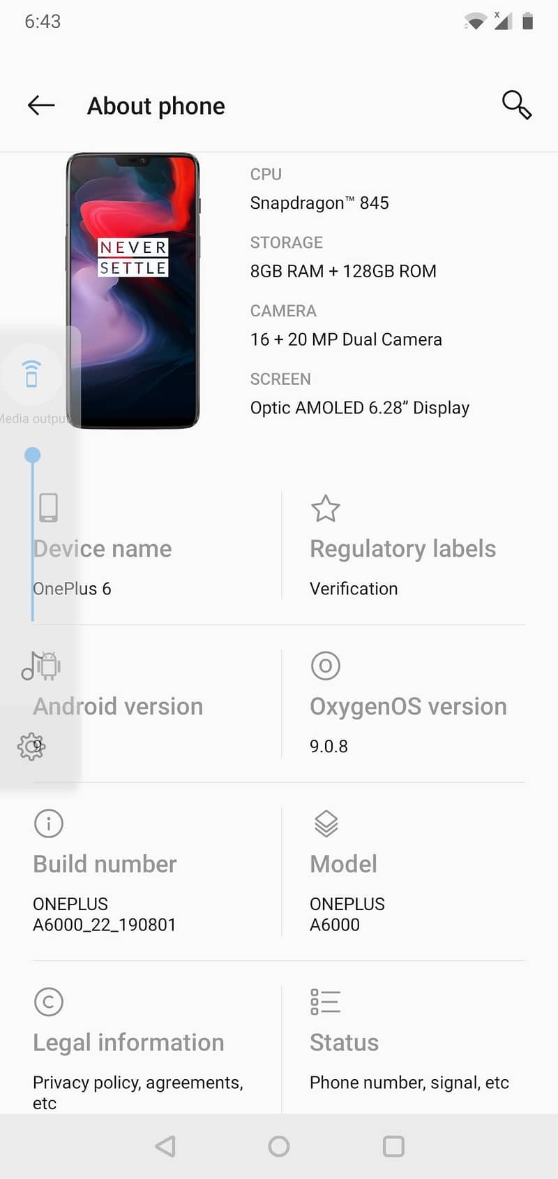 One Plus 6 6