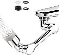 360° Rotating Faucet Splash Head | ABS Plastic Water Tap Extender with Free-Spinning Design | Anti-Splash Faucet Nozzle for Kitchen and Bathroom Sink | Water-Saving Tap Attachment for Easy Washing and Cleaning