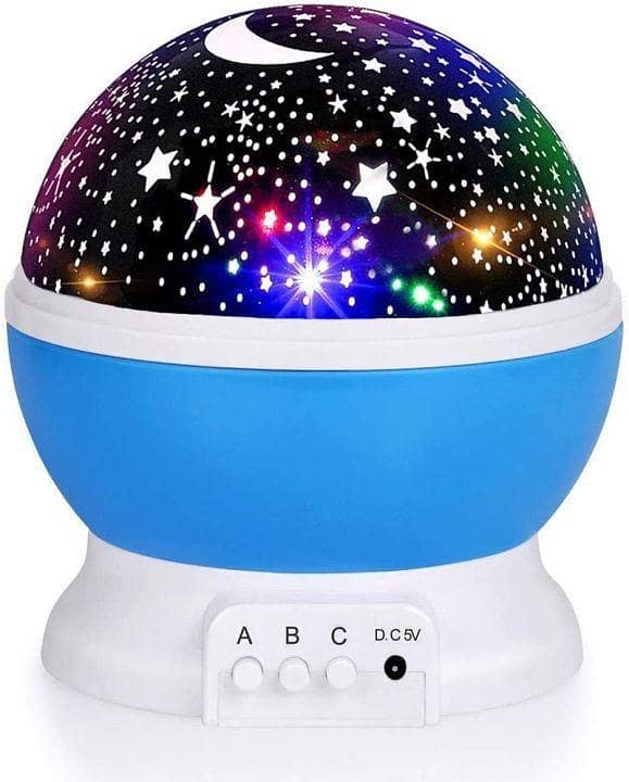 Galaxy Projector Moon Lamp | 360° Rotating LED Starry Night Light with Moon, Ocean Wave and Astronaut Effects | Multicolor Space Projector for Bedroom, Kids Room, Romantic Décor and Relaxing Night Lighting | Battery Operated