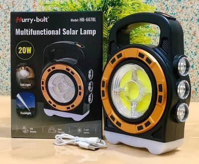 Solar Powered Lantern Black Gold 3 Mode USB Rechargeable
