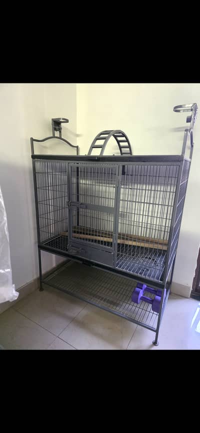 Used cage for big bird , brand new stand for big bird with all accesso