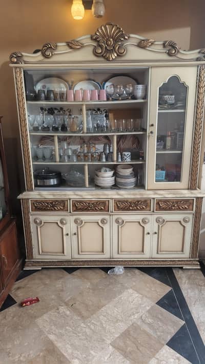 Beautiful Wooden Crockery Cabinet / Showcase for Sale