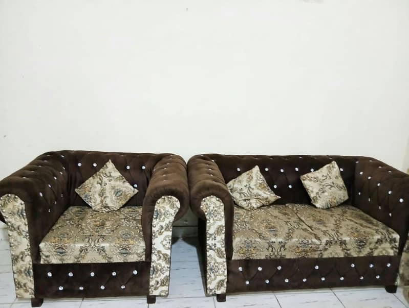 7 Seater Sofa Set Brown 2