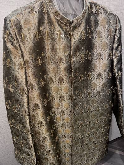 Groom sherwani with kulla and shoes