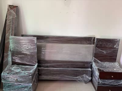Brand New Double Bed Set with Dressing Table, Mirror & 2 Side Tables