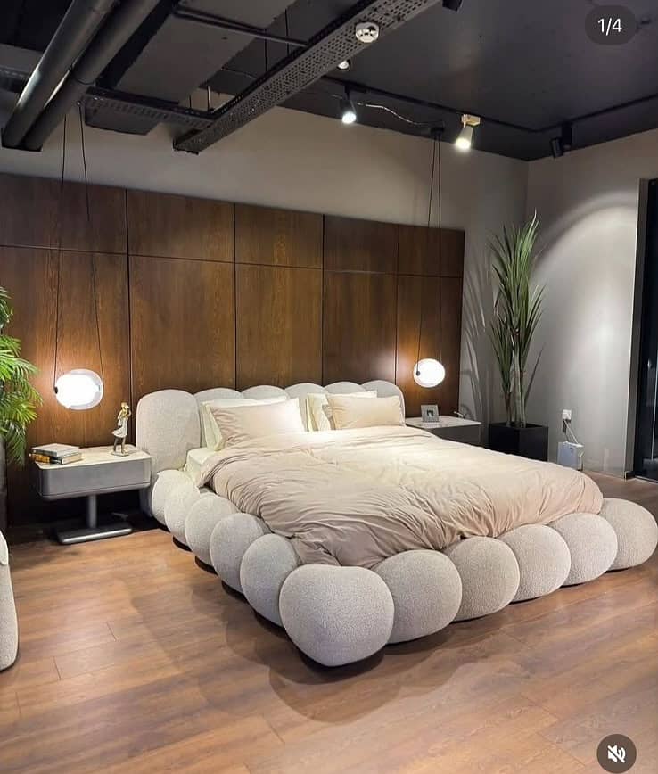 Bed set/Poshish bed set/Bubble bed set/Wooden bed side table dressing 6