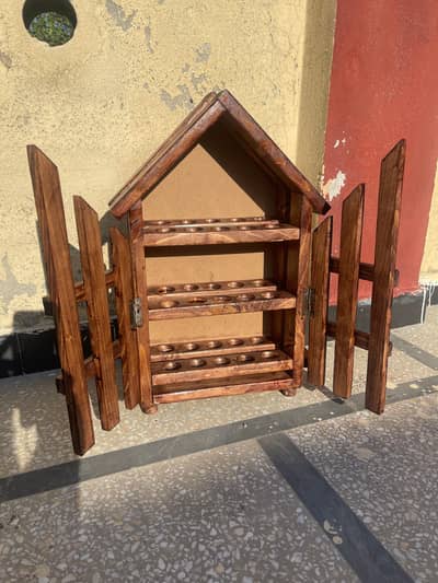 Wooden handmade egg rack