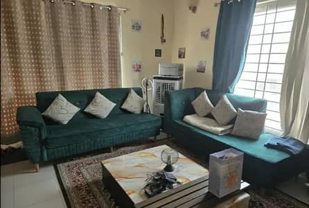 EMERLAD GREEN L SHAPED 4-5 SEATEE SOFA SET