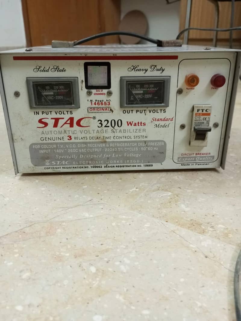 STAC Voltage Stabilizer 3200 Watt 0