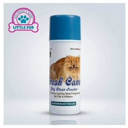 Fresh Care Dry Clean Powder for Cats & Kittens – Long-Lasting Fragrance, No-Rinse Pet Grooming Powder