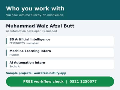 WhatsApp Chatbot Developer | Order Automation & AI Services