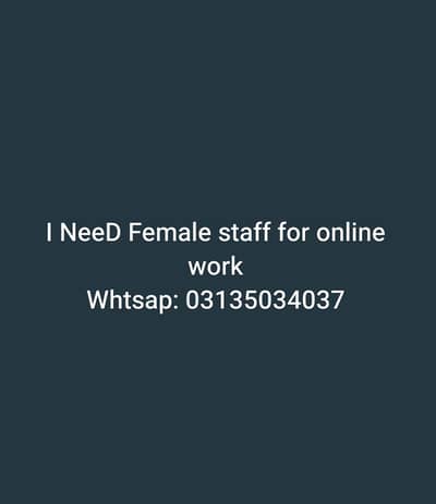 online job for female