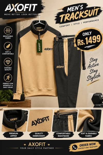AXOFIT MENS premium tracksuit for winter (flees)