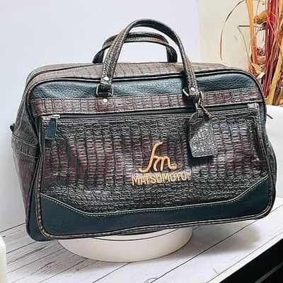 Matsumoto Original Leather Travel Bag with Shoe Compartment