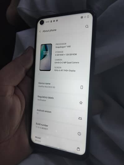 OnePlus n10 5G 6GB 128GB PTA Approved