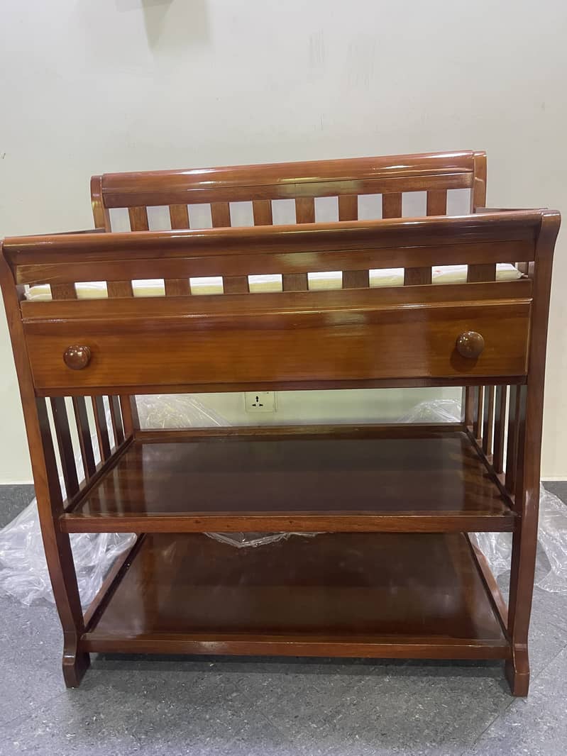 Wooden Baby Changing Table with Storage Shelf & Drawer 0