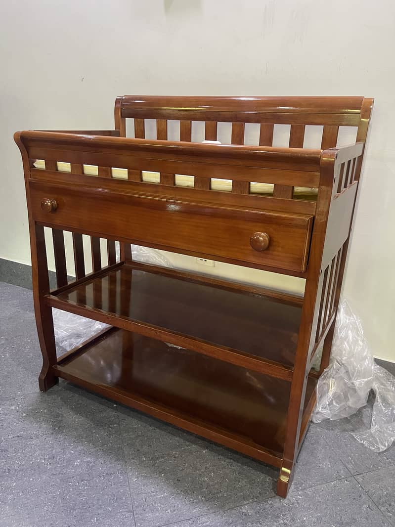 Wooden Baby Changing Table with Storage Shelf & Drawer 5