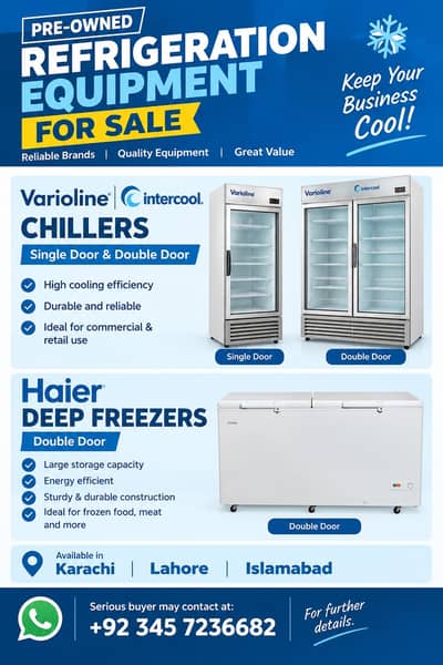 Deep Freezers, Chillers, High Racking & Other Warehouse Equipment