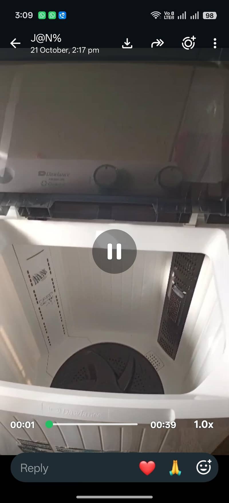 Dawlance washing machine 8