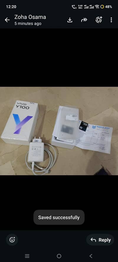 Vivo Y100 8/256 10/10  condition