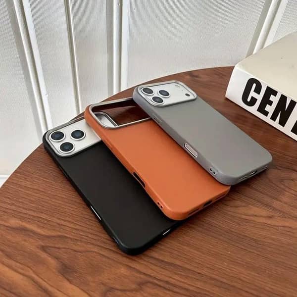New Luxury Leather Case with Camera Lens Protection for iPhone 18, 17, 16, 15, 14, 13, 12, 11 Pro Max, XS Max, XS/X—Desert Titanium, Black Titanium, Natural Titanium