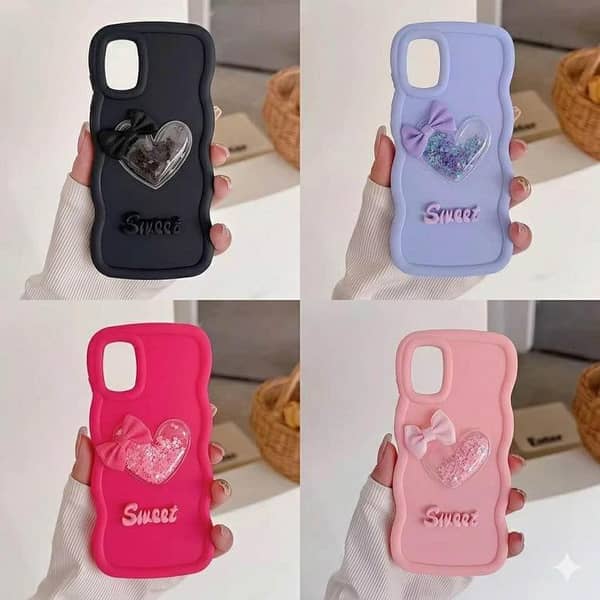 (Buy 3 & Get 1 Free) Luxury Soft Silicone Case for iPhone models 18/17/16/15/14/13/12/11 Pro Max, XS Max, XS, X, 8/7 Plus – for Girls