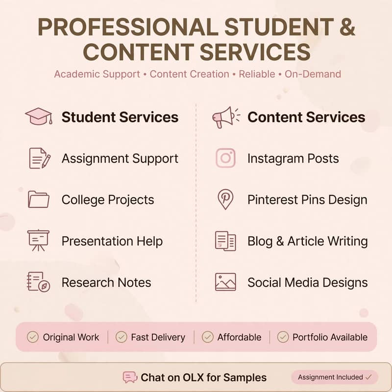 Student & Content Services - Projects & Designs 1
