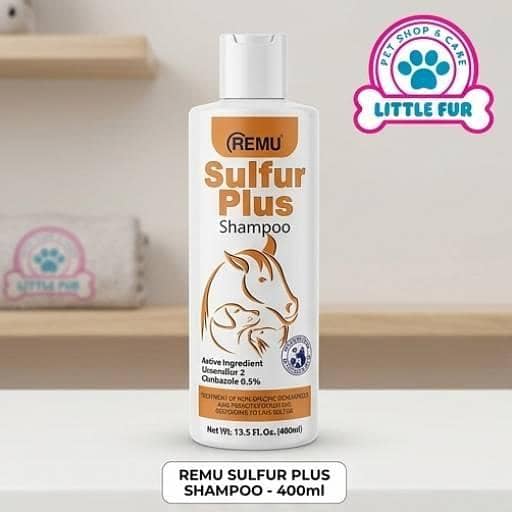 REMU Sulfur Plus Shampoo 400ml for Cats & Dogs – Pet Skin & Coat Care