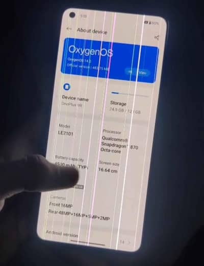 One Plus 9R 8gb 128gb contact no 03428500689