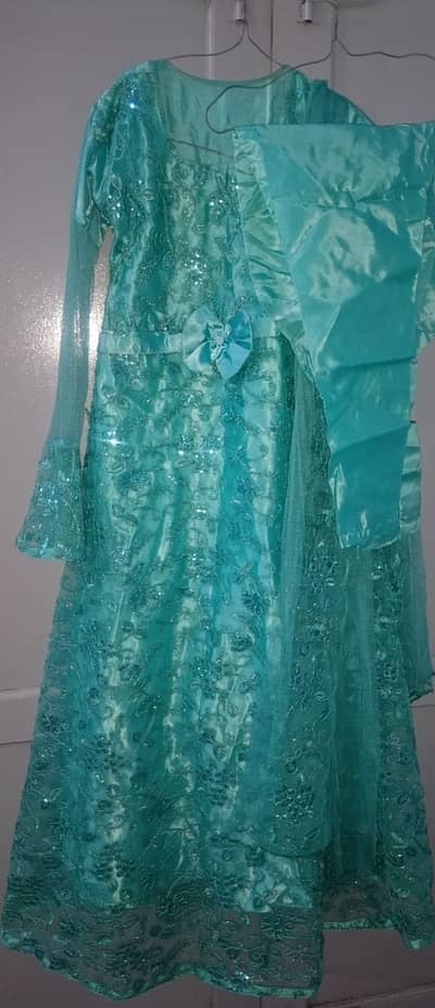 Aqua blue colour maxi