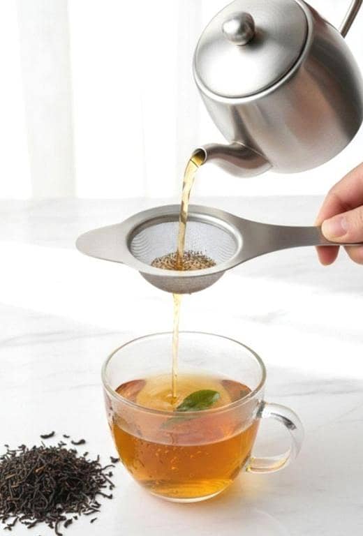 Stainless Steel Strainer Chai Poni / Chai Channi – Fine Mesh Tea Strainer – Rustproof Filter for Tea