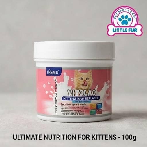 REMU Vitolac Kittens Milk Replacer Powder 100g – Milk Supplement for Kittens