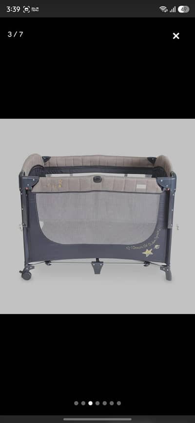 4-in-1 Portable Baby Cot, Bedside Crib & Playpen with Changer