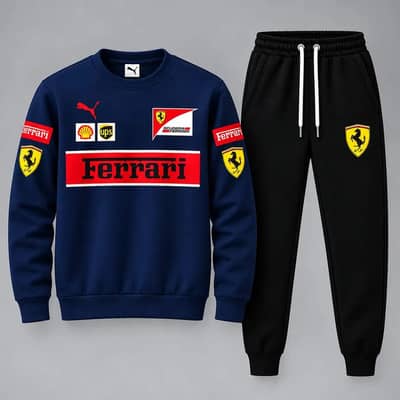 Men's Ferrari Printed Fleece Tracksuit