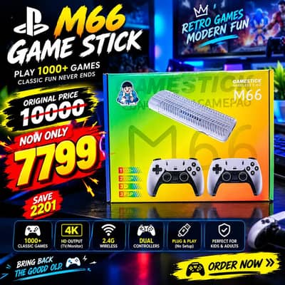 M66 game stick with 2 controllers 40000+ games, 0326/4174/150
